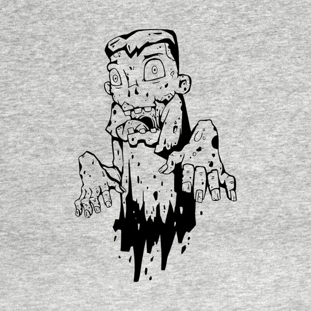 Zombie in comic book style by BlackOwl